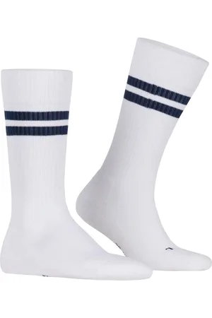 Falke Dynamic Unisex sportsokken - Katoenen sportsokken met strepen voor dames en heren - witte sportsokken - 38