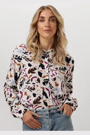 POM Amsterdam Mila Featherfest Cru Blouses Dames -