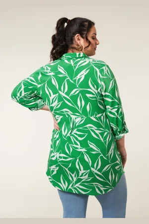 Miss Etam Dames Blouse print zwart - Plus
