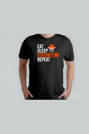 Build Your Brand Eat Sleep Basketball Repeat - T Shirt - Basketball - Hoops - BallIsLife - Basketbal - Basketballeven - BasketbalLeven - BasketbalLiefde