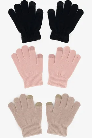 Scapino 3 paar touchscreen handschoenen zwart beige