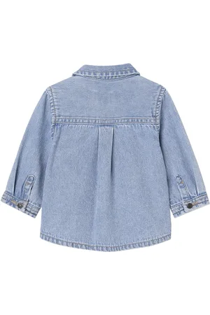 Vertbaudet Denim blouse met drukknopen voor baby