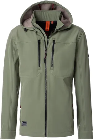Casa Moda Softshell Jas Met Stretch En Afneembare Capuchon - L