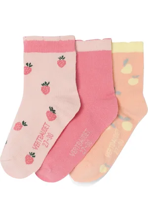Vertbaudet Set van 3 paar kniekousen met fruit voor meisjes