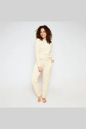 Charlie Choe Pyama - velours - Women velours set Off-white - XL