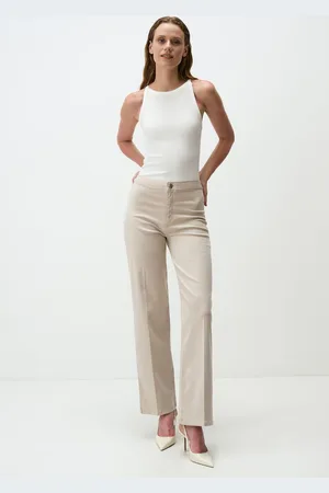 Jimmy Key Normale Taille Uitlopende Gabardine Broek