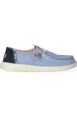 Hey dude Wendy Chambray Boho Dames Instappers Blue