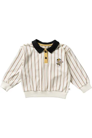 Your Wishes Fine stripe polo sweater cloud dancer | 110