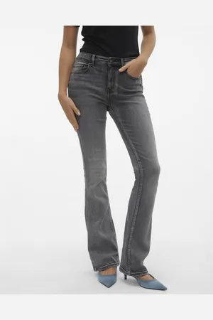 VERO MODA Jeans Vmflash Mr Flared Jeans Li213 Ga No 10303196 Medium Grey Denim Dames