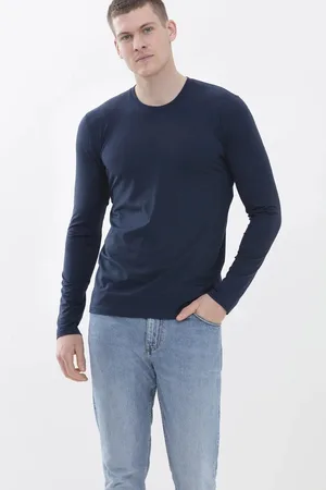 Mey Hybrid T-shirt Lange Mouw Heren 30082 668 yacht blue L
