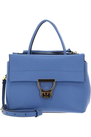 Coccinelle Leren Handtas Schoudertas Arlettis Handbag Grained Leather Blauw