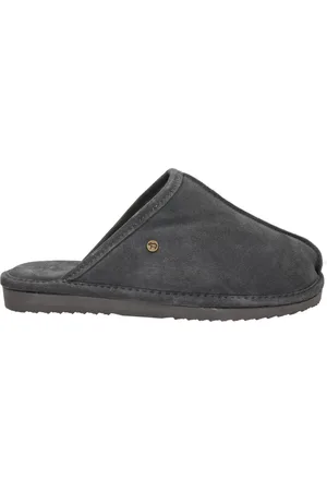 Warmbat Barron Suede Heren Pantoffels - Dark grey