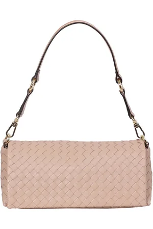 Abro+ Leren Schoudertas Leather Piuma Weaving Shoulderbag Mila Taupe