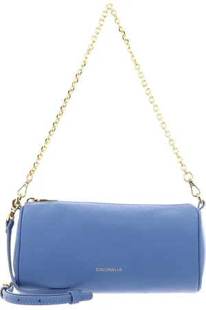 Coccinelle Leren Schoudertas Avondtas Aura Mini Bag Blauw
