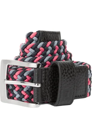 FootJoy Braided Golfriem Heren Zwart/Flint/hibiscus
