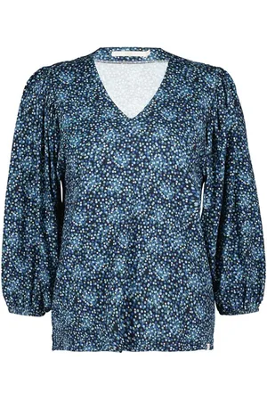 DIDI Dames Top Becca Dark blue Fuji XS print maat 46