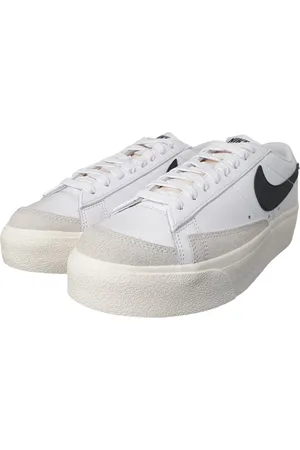 Nike W Blazer Low Platform Dames Sneakers - White/Black-Sail-Team Orange-White