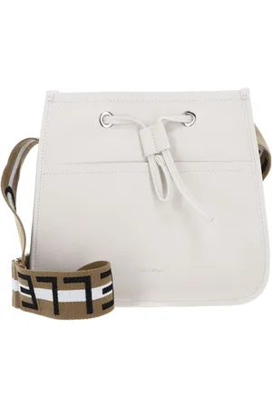 Coccinelle Leren Schoudertas Raquel Crossbody Bag Crème