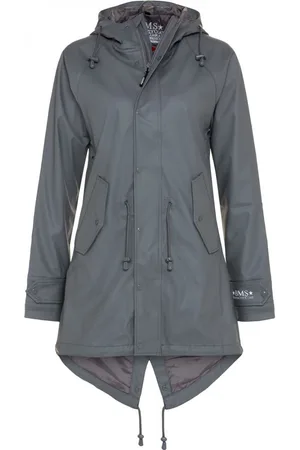 BMS Grijze dames regenjas / parka HafenCity® van XXXL