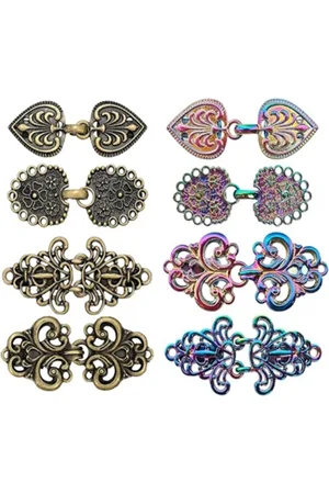 Merkloos 8 Stuks vintage trui wervelclip cape mantel clips-Trui clips-Zijden sjaal cardigan gesp-Broche clip