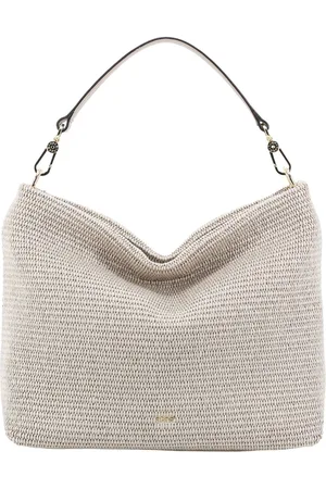 Abro+ Schoudertas Handtas Fabric Raffia Hobo Bag Kaia Beige
