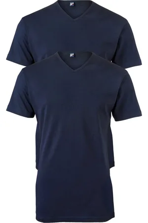 Alan Red T-shirt Vermont - extra lang - 2-pack V-hals - donker
