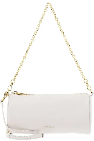 Coccinelle Leren Schoudertas Avondtas Aura Mini Bag Crème