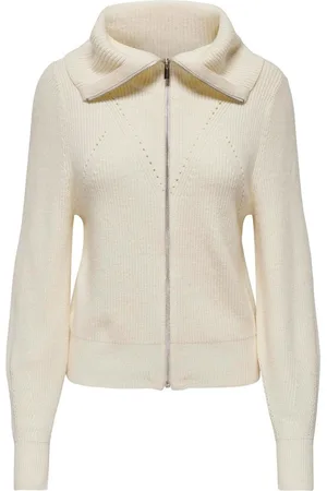 ONLY Fia LS Zip High Neck Knitted Cardigan Vest Dames