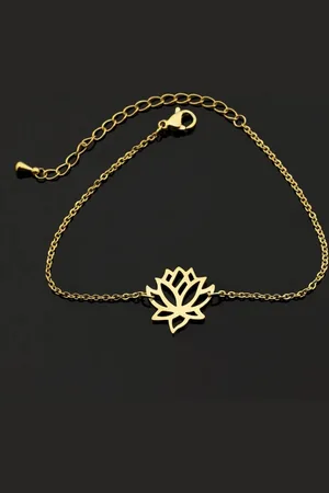 LMPiercings NL Armband lotusbloem goud