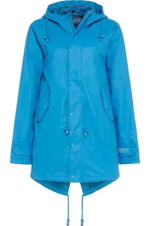 BMS Blauwe dames regenjas / parka HafenCity® van L