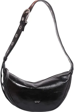 Abro+ Leren Schoudertas Leather Alias Soft Crossbody Bag By My Side Zwart