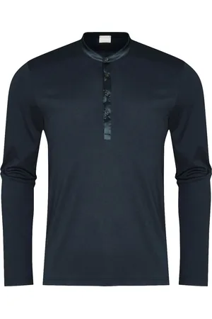 Mey Henley Shirt Lange Mouw Aarhus Heren 30045 174 indigo XXL