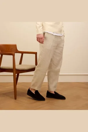 Manfield Heren - Zwarte suède loafers