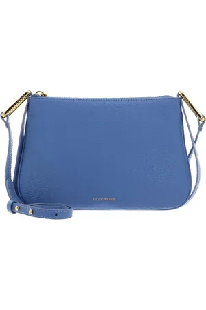 Coccinelle Leren Schoudertas Magie Mini Bag Grained Leather Blauw