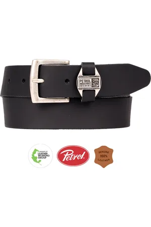 Petrol Industries Riem Heren - Broekriem - Verstelbaar - Leer - - 85 cm - S