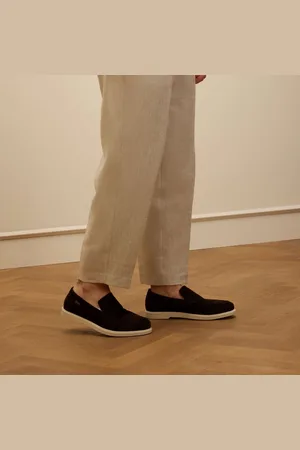 Manfield Heren - Bruine suède loafers