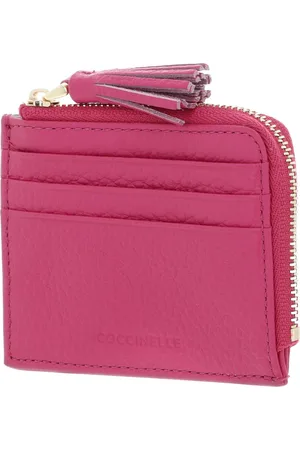 Coccinelle Leren Kaarthoes Tassel Credit Card Holder Paars
