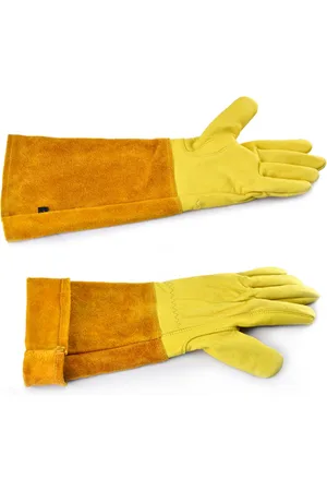 Merkloos Tuinhandschoenen - lange onderarmbescherming - Werkhandschoen - handschoenen - unisex - doornbestendig - snijbestendig - maat L - - leer - voor snoeien van rozen/bramen