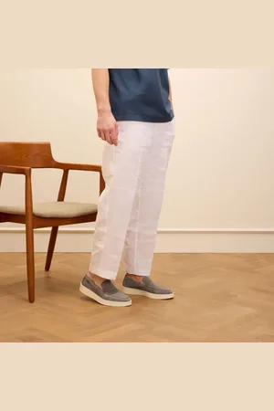 Manfield Heren - Grijze suède loafers