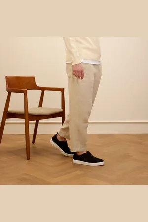 Manfield Heren - Zwarte suède loafers