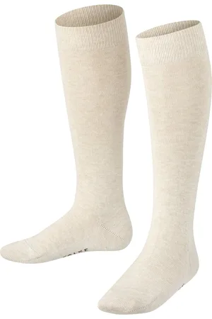 Falke Family duurzaam katoen kniekousen kinderen beige
