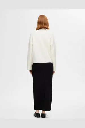 SELECTED Kamma LS Knit Roll Neck Birch