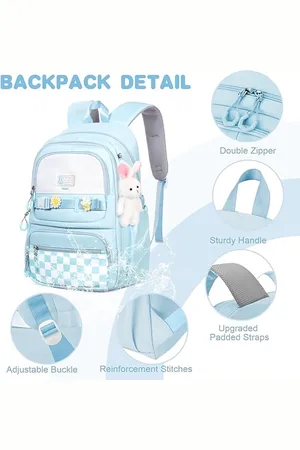 Merkloos Kinderrugzak, schooltas, kleuterschool, schooltas voor meisjes, basisschool, grote capaciteit, schooltassen voor meisjes, waterdicht, duurzaam, voor kinderen en meisjes