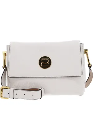 Coccinelle Leren Schoudertas Liya Crossbody Bag Crème