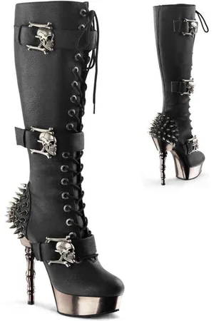 Demonia Cult - MUERTO-2028 Kniehoge laarzen - US 13 - 44 Shoes