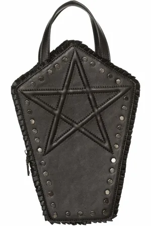 Banned Alternative Banned ERMIRA Rugtas/Handtas Doodskist Pentagram - (bxhxd) ca. 21cm x 30cm x 8cm