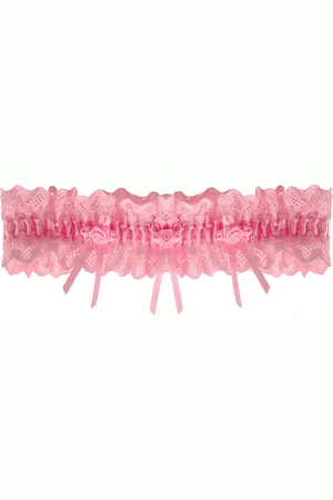 S.Y.W Kousenband roze kant