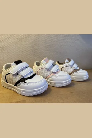 Merkloos Sneaker met klittenband Black
