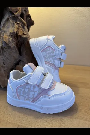 Merkloos Sneaker met klittenband Pink