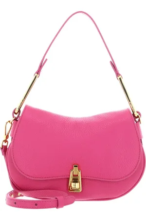 Coccinelle Leren Schoudertas Magie Soft Shoulderbag Grained Leather Paars